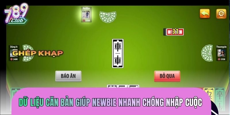 Dữ liệu căn bản giúp newbie nhanh chóng nhập cuộc chơi