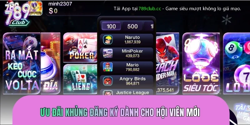 Ưu đãi khủng đăng ký dành cho hội viên mới